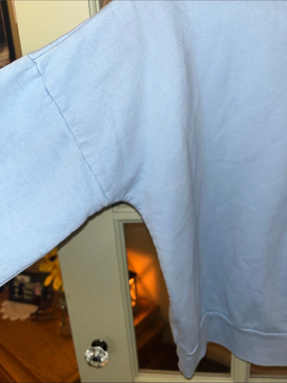 Peanuts Light Blue Crewneck Sweatshirt with Snoopy Graphic - Picture 9 of 10